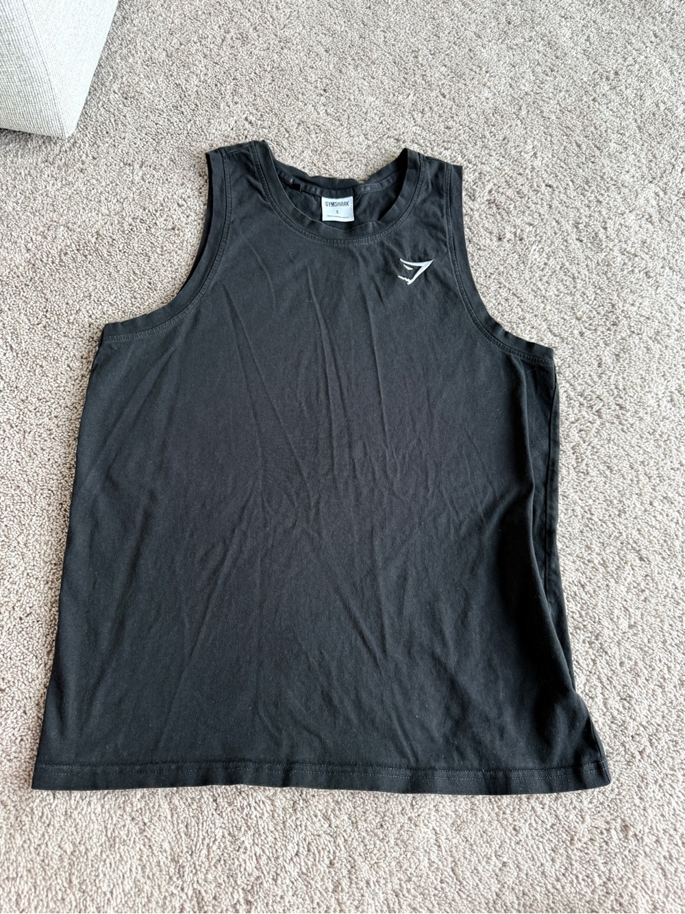 Gymshark critical skin for Black Men's Tank Top small 100% cotton